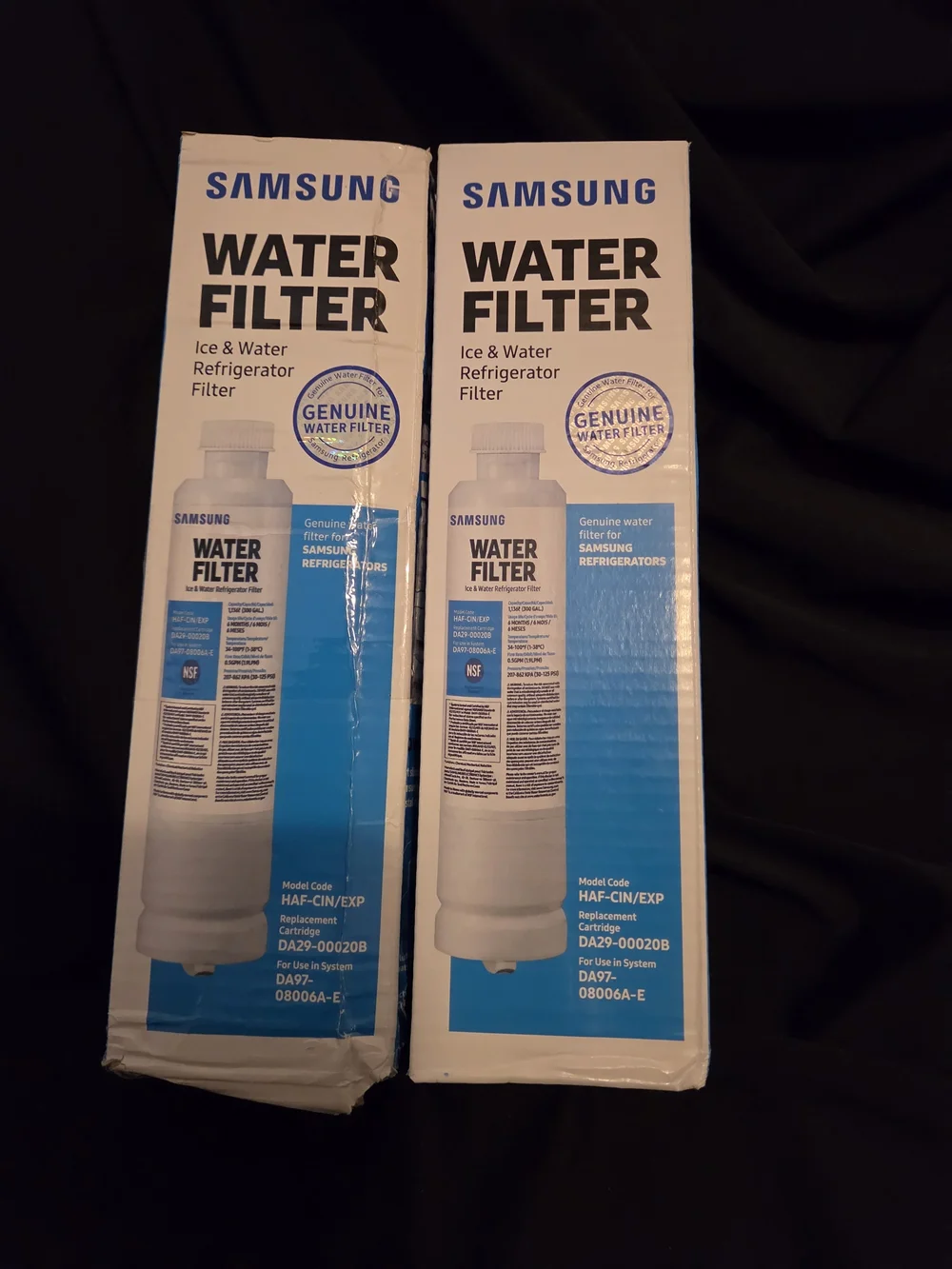 Samsung Genuine Water Filters. 2 Pack